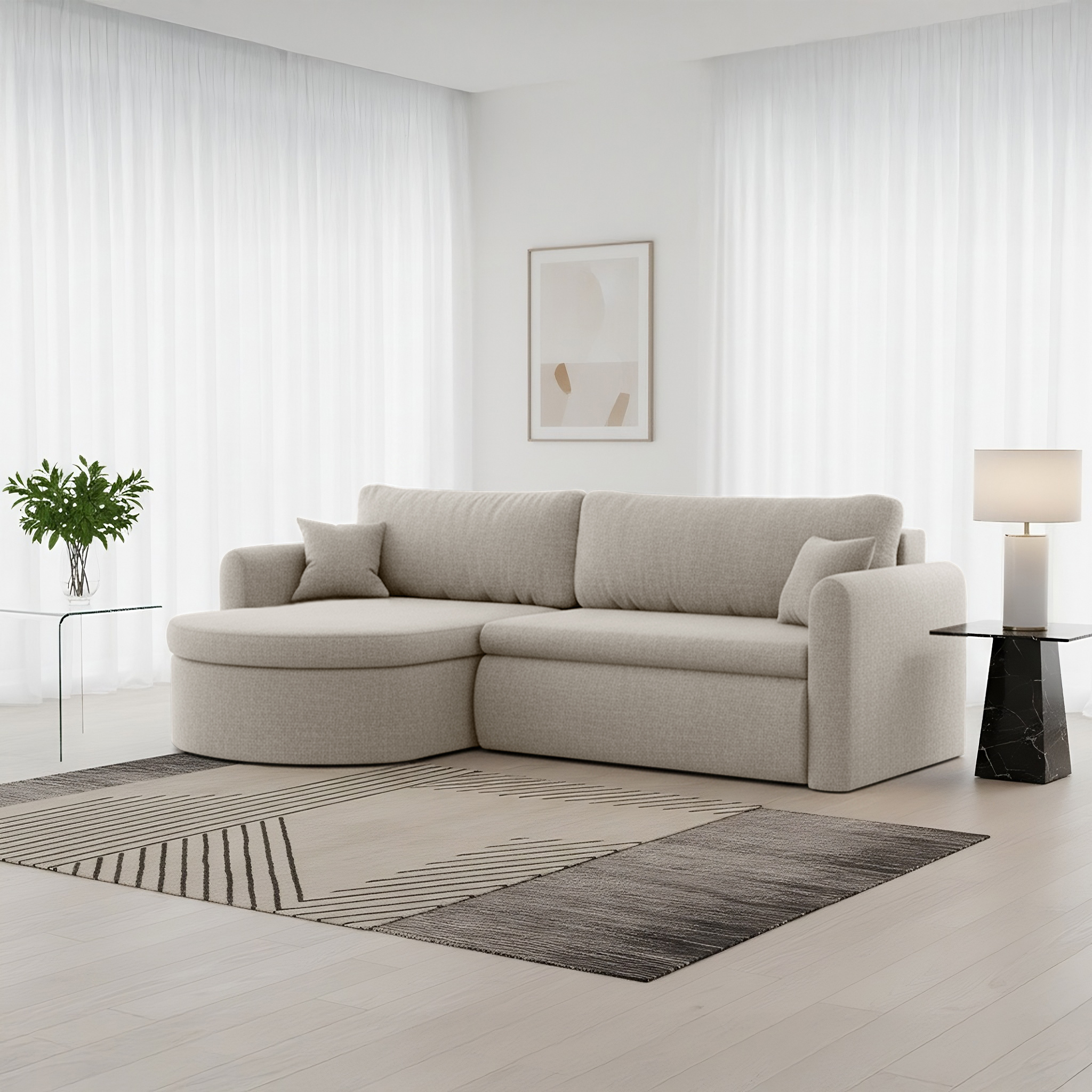 Verona L Ecksofa mit Schlaffunktion und Bettkasten